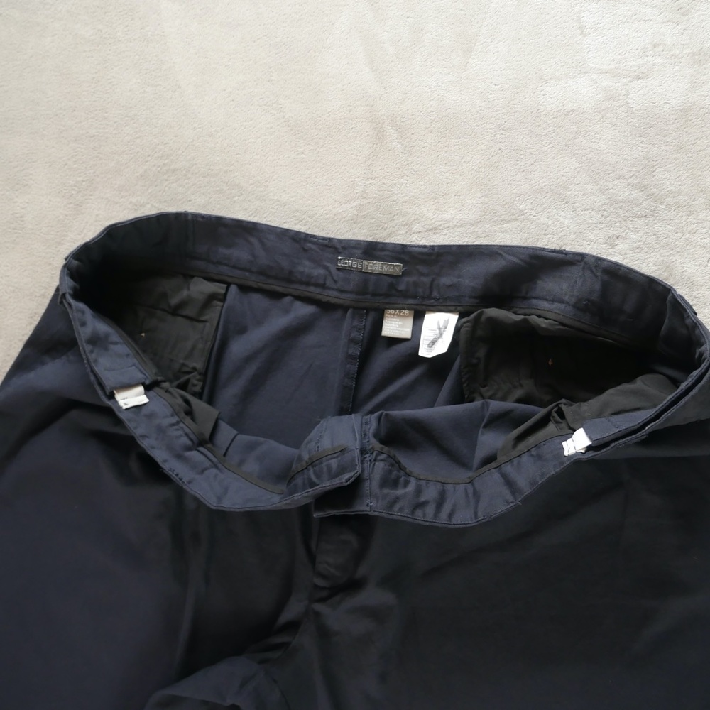 George Foreman Men's Big & Tall Blue Chino Pants Size 52x28 Relaxed Fit Plus - Picture 6 of 12
